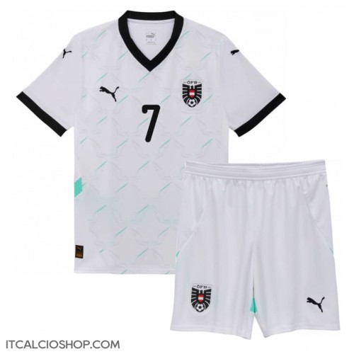 Austria Marko Arnautovic #7 Seconda Maglia Bambino Europei 2024 Manica Corta (+ Pantaloni corti)